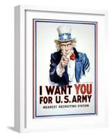 I Want You for the U.S. Army-James Montgomery Flagg-Framed Art Print