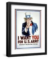 I Want You for the U.S. Army-James Montgomery Flagg-Framed Premium Giclee Print