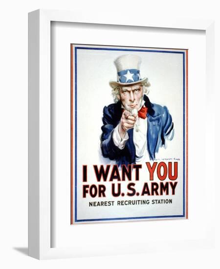 I Want You for the U.S. Army-James Montgomery Flagg-Framed Premium Giclee Print
