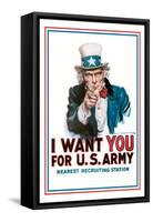 I Want You for the U.S. Army-James Montgomery Flagg-Framed Stretched Canvas