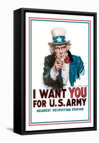 I Want You for the U.S. Army-James Montgomery Flagg-Framed Stretched Canvas