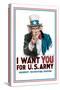 I Want You for the U.S. Army-James Montgomery Flagg-Stretched Canvas