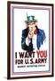 I Want You for the U.S. Army-James Montgomery Flagg-Framed Art Print