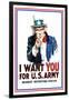 I Want You for the U.S. Army-James Montgomery Flagg-Framed Art Print