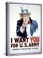 I Want You for the U.S. Army-James Montgomery Flagg-Stretched Canvas