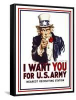 I Want You for U.S. Army-null-Framed Stretched Canvas