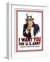 I Want You for U.S. Army-null-Framed Giclee Print