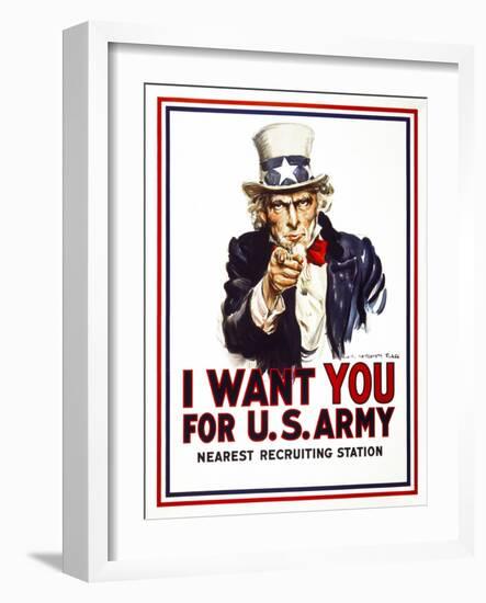 I Want You for U.S. Army-null-Framed Giclee Print