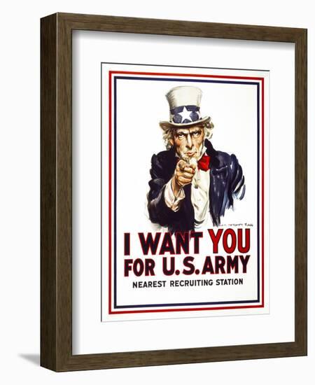 I Want You for U.S. Army-null-Framed Giclee Print