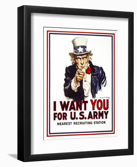 I Want You for U.S. Army-null-Framed Giclee Print