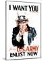 I Want You (Uncle Sam) Art Poster Print-null-Mounted Poster