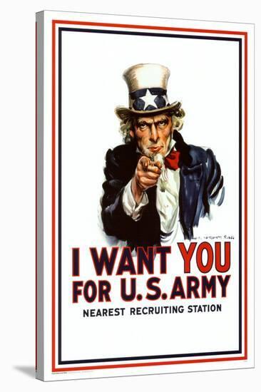 I Want You - Uncle Sam-null-Stretched Canvas