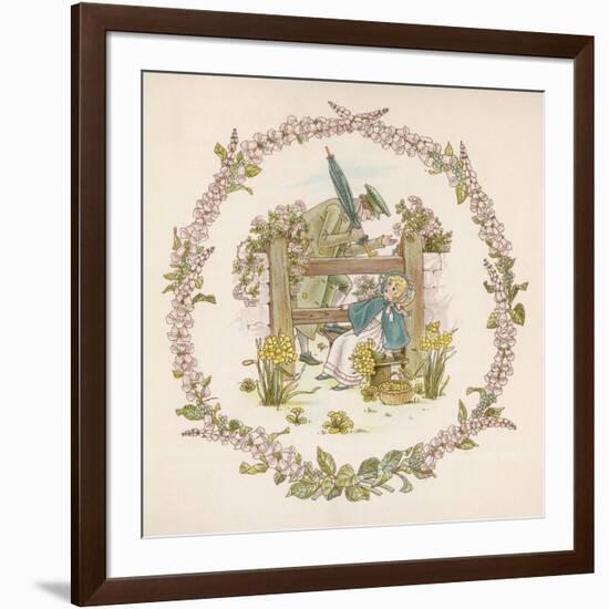 I Was One Day Sitting on a Step-Winifred Green-Framed Art Print