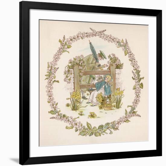 I Was One Day Sitting on a Step-Winifred Green-Framed Art Print