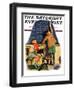 "'I Was Tardy'," Saturday Evening Post Cover, September 27, 1930-Alan Foster-Framed Giclee Print