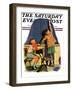 "'I Was Tardy'," Saturday Evening Post Cover, September 27, 1930-Alan Foster-Framed Premium Giclee Print