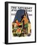"'I Was Tardy'," Saturday Evening Post Cover, September 27, 1930-Alan Foster-Framed Premium Giclee Print