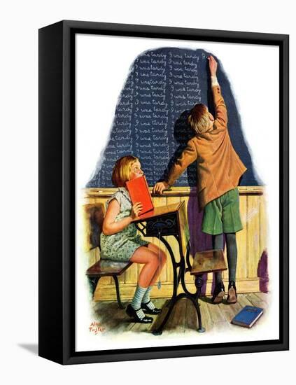 "'I Was Tardy',"September 27, 1930-Alan Foster-Framed Stretched Canvas
