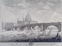 Westminster Bridge with the Lord Mayor's procession on the River Thames, London, 1783-I Wells-Giclee Print