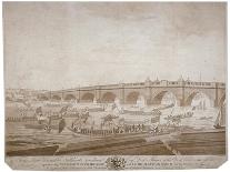 Westminster Bridge with the Lord Mayor's procession on the River Thames, London, 1783-I Wells-Framed Giclee Print