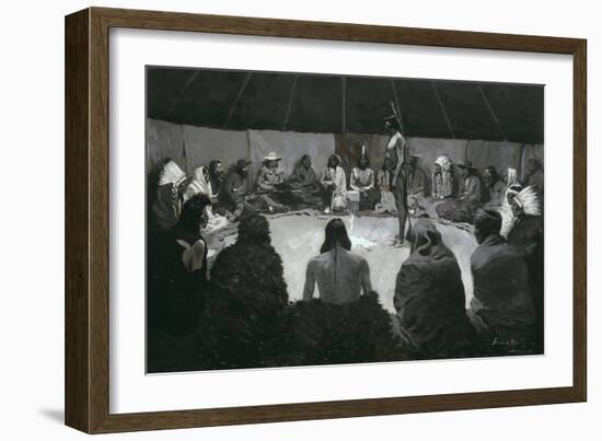 I Will Tell the White Man, C.1900-Frederic Remington-Framed Giclee Print