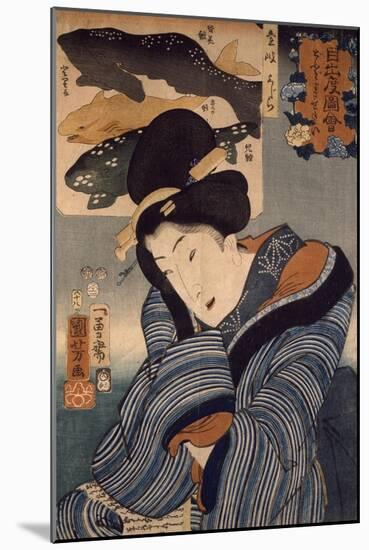 I Wish He Were Here-Kuniyoshi Utagawa-Mounted Giclee Print