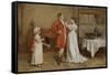 I Wish You Luck-George Goodwin Kilburne-Framed Stretched Canvas