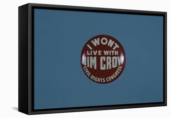 I Won't Live with Jim Crow Button-David J. Frent-Framed Stretched Canvas