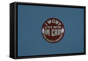 I Won't Live with Jim Crow Button-David J. Frent-Framed Stretched Canvas