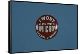 I Won't Live with Jim Crow Button-David J. Frent-Framed Stretched Canvas