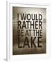 I Would Rather Be At The Lake-Sparx Studio-Framed Art Print