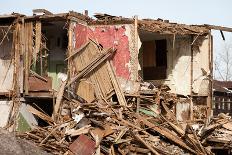 Hurricane Earthquake Disaster Damage Ruined House-ia_64-Photographic Print