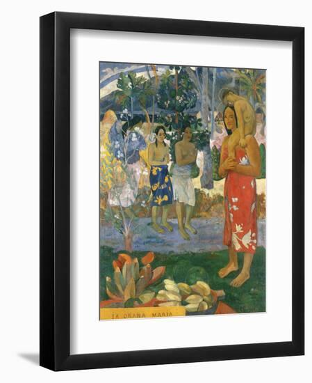 Ia Orana Maria (Hail Mary), 1891-Paul Gauguin-Framed Art Print