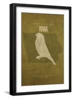 IA State Minimalist Posters-Red Atlas Designs-Framed Giclee Print