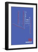 IAD Airport Layout-08 Left-Framed Giclee Print