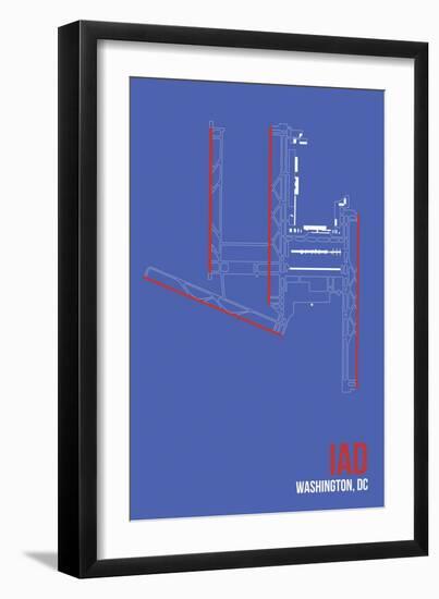 IAD Airport Layout-08 Left-Framed Giclee Print