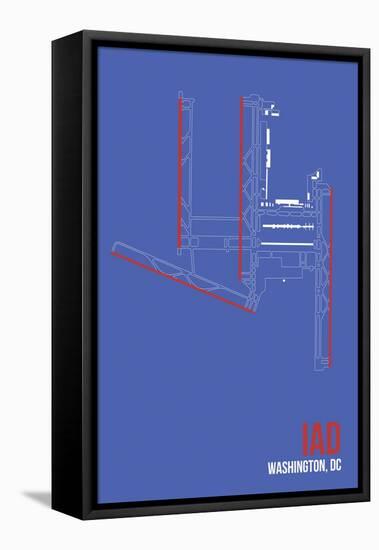 IAD Airport Layout-08 Left-Framed Stretched Canvas