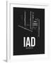 IAD Washington Airport Black-NaxArt-Framed Art Print