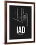 IAD Washington Airport Black-NaxArt-Framed Art Print