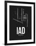 IAD Washington Airport Black-NaxArt-Framed Art Print