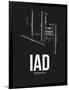 IAD Washington Airport Black-NaxArt-Framed Art Print