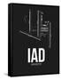 IAD Washington Airport Black-NaxArt-Framed Stretched Canvas