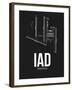 IAD Washington Airport Black-NaxArt-Framed Art Print