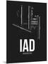 IAD Washington Airport Black-NaxArt-Mounted Art Print