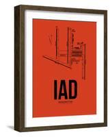 IAD Washington Airport Orange-NaxArt-Framed Art Print