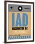 IAD Washington Luggage Tag 1-NaxArt-Framed Art Print