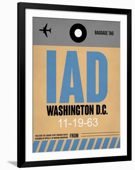 IAD Washington Luggage Tag 1-NaxArt-Framed Art Print