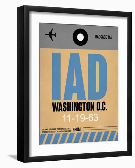 IAD Washington Luggage Tag 1-NaxArt-Framed Art Print