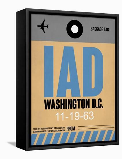 IAD Washington Luggage Tag 1-NaxArt-Framed Stretched Canvas