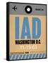 IAD Washington Luggage Tag 1-NaxArt-Framed Stretched Canvas